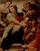 TIBALDI, Pellegrino La Sacra Famiglia con Santa Caterina d'Alessandria di Pellegrino Tibaldi e un quadro oil painting
